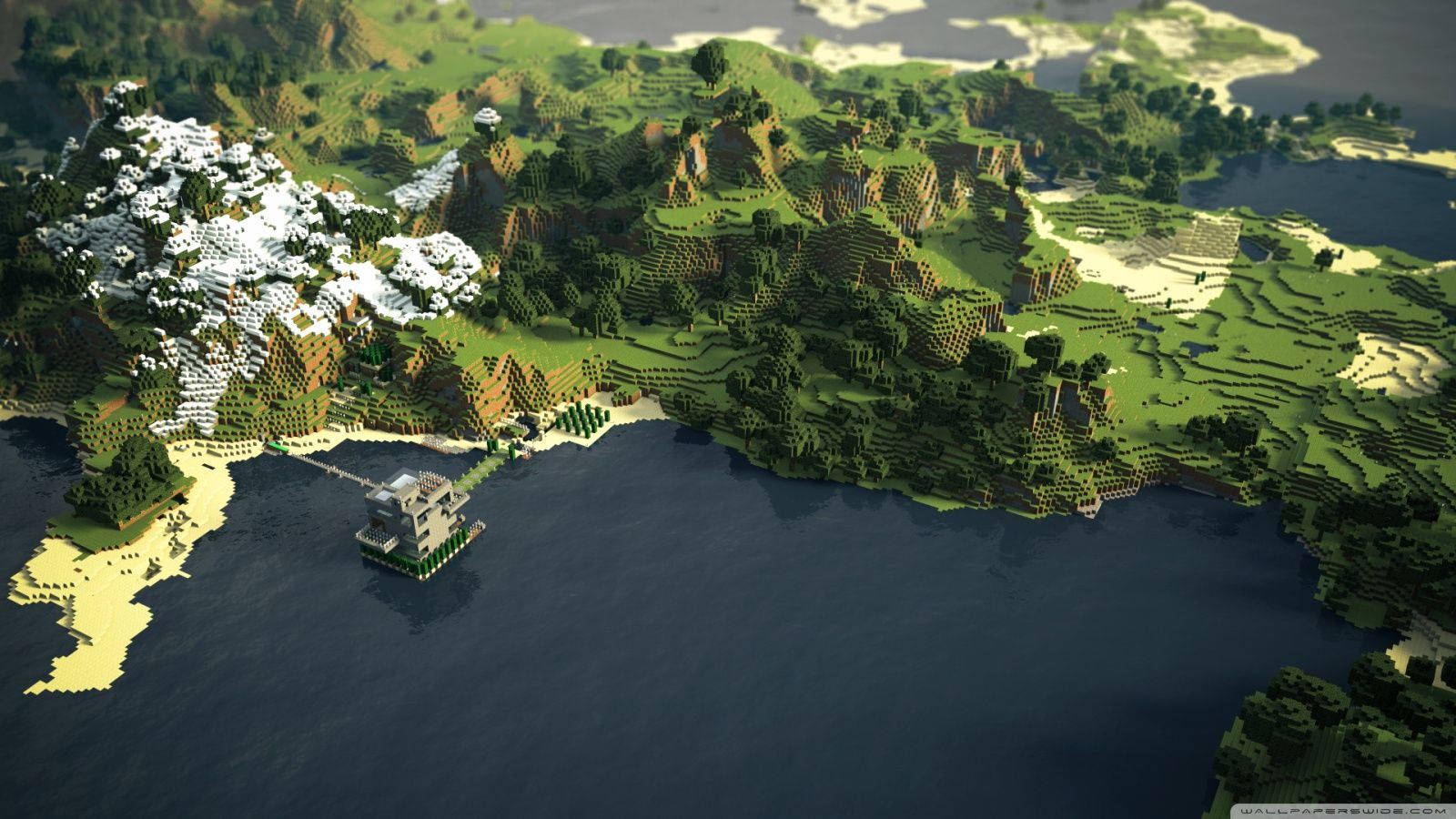 Minecraft океанска горска местност Тапет