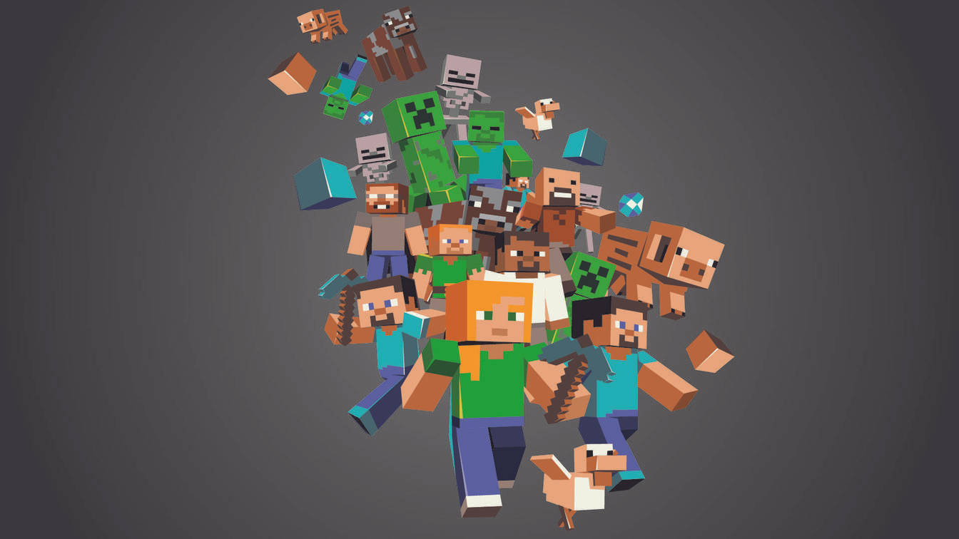 Изследвайте омагьосания свят на Minecraft същества и предмети Тапет