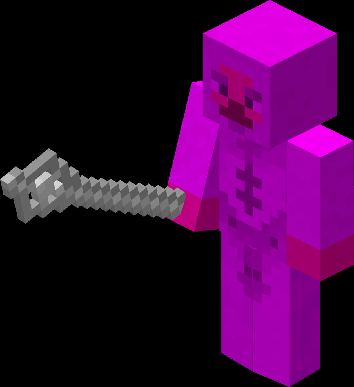 Лилав герой от Minecraft с кирка Тапет