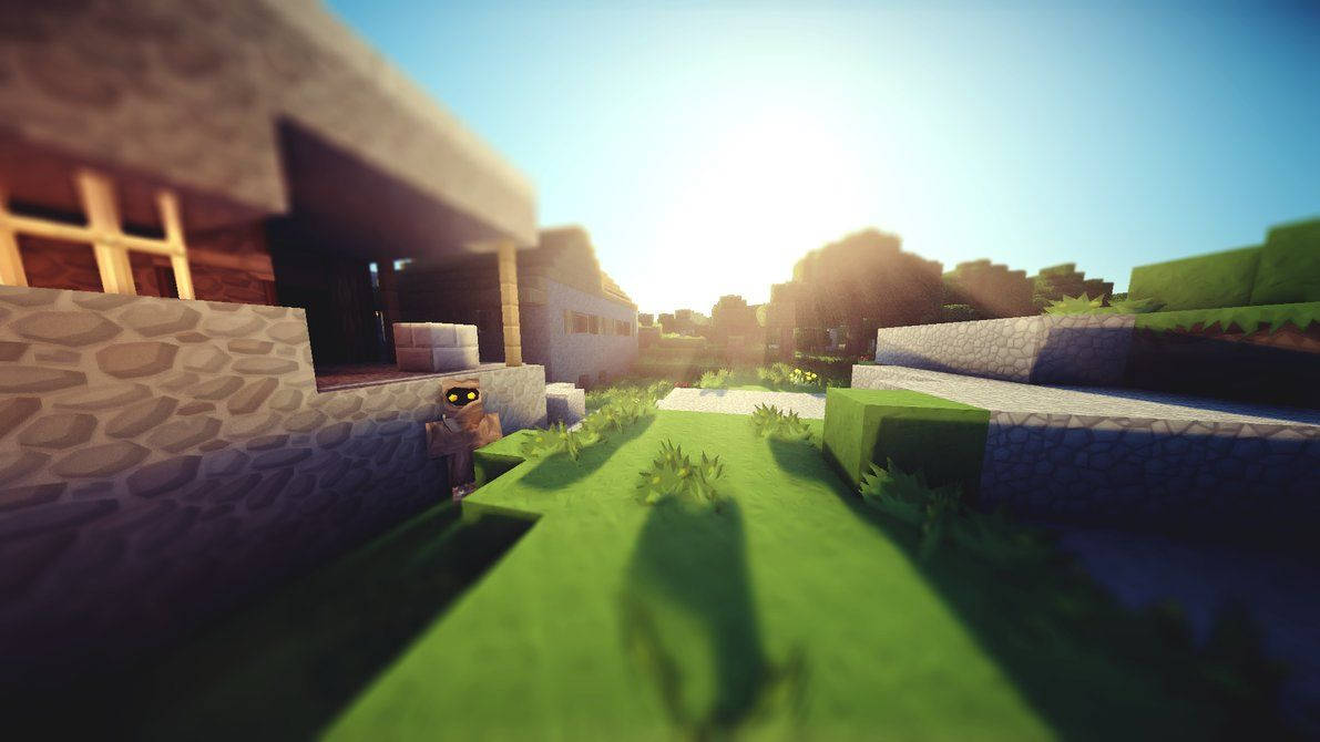 Ярък слънчев ден в Minecraft Тапет