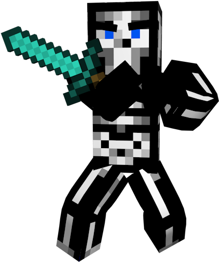 Minecraft герой с меч.PNG Тапет
