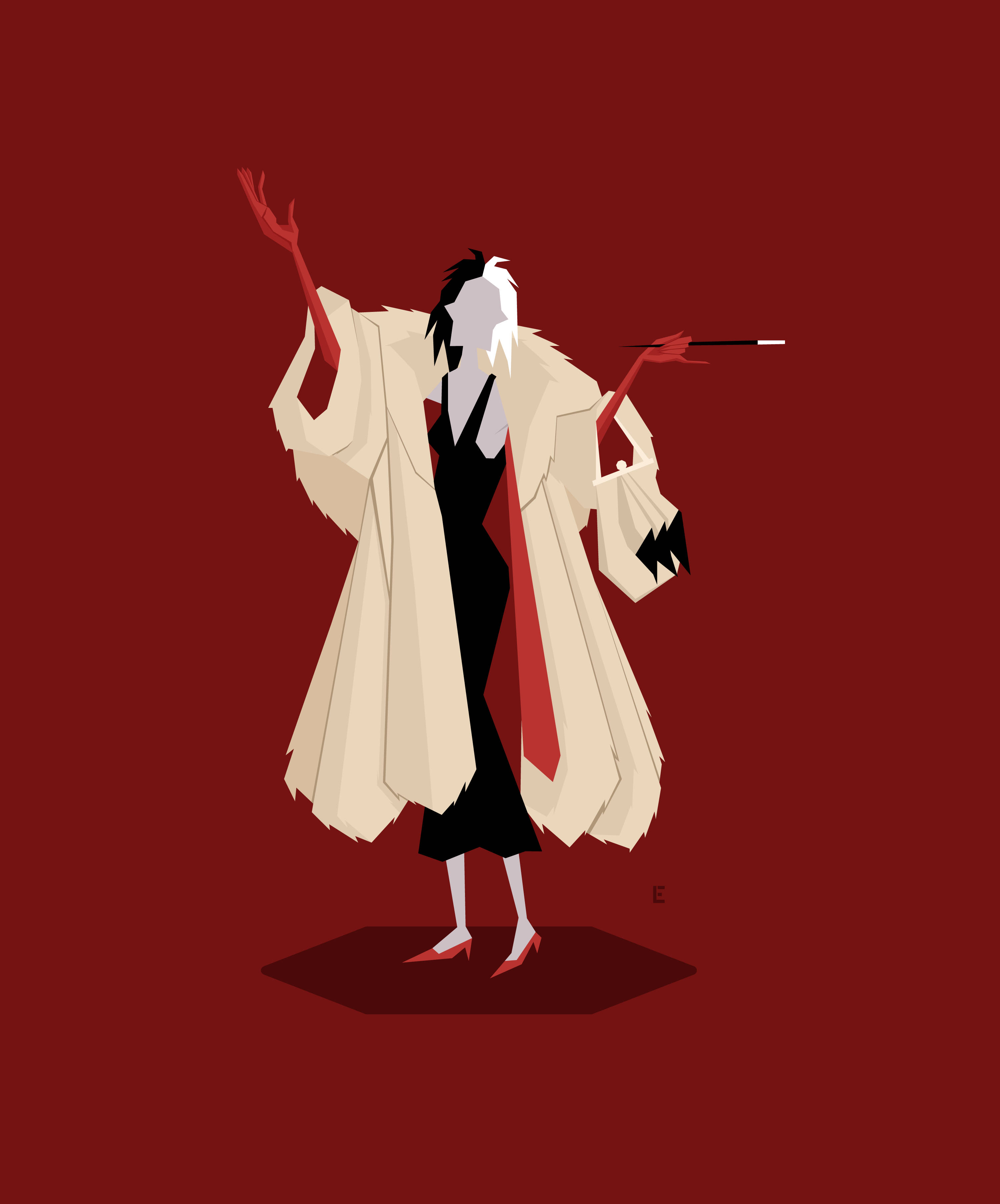Minimalist Art Cruella Тапет