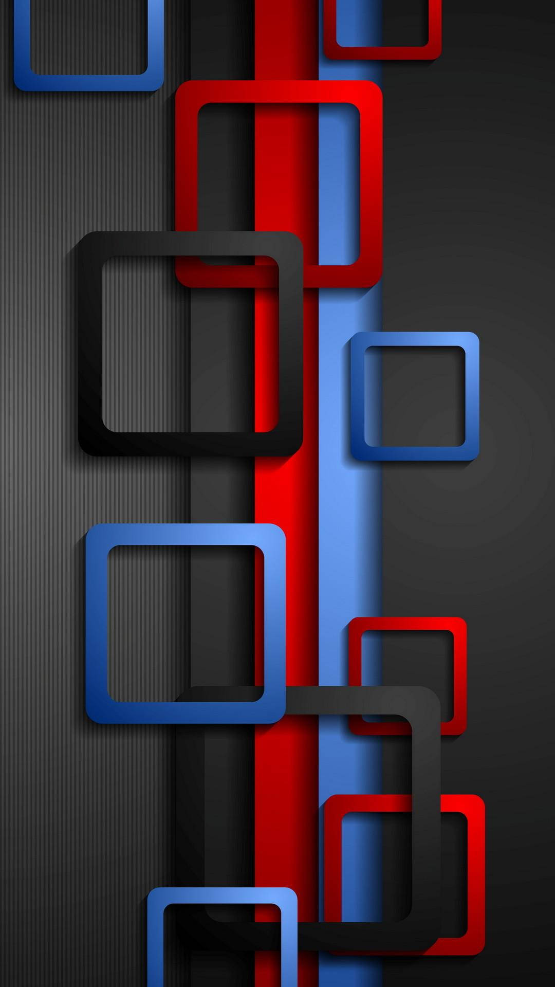 Абстрактни квадратни очертания Mobile 3D Тапет