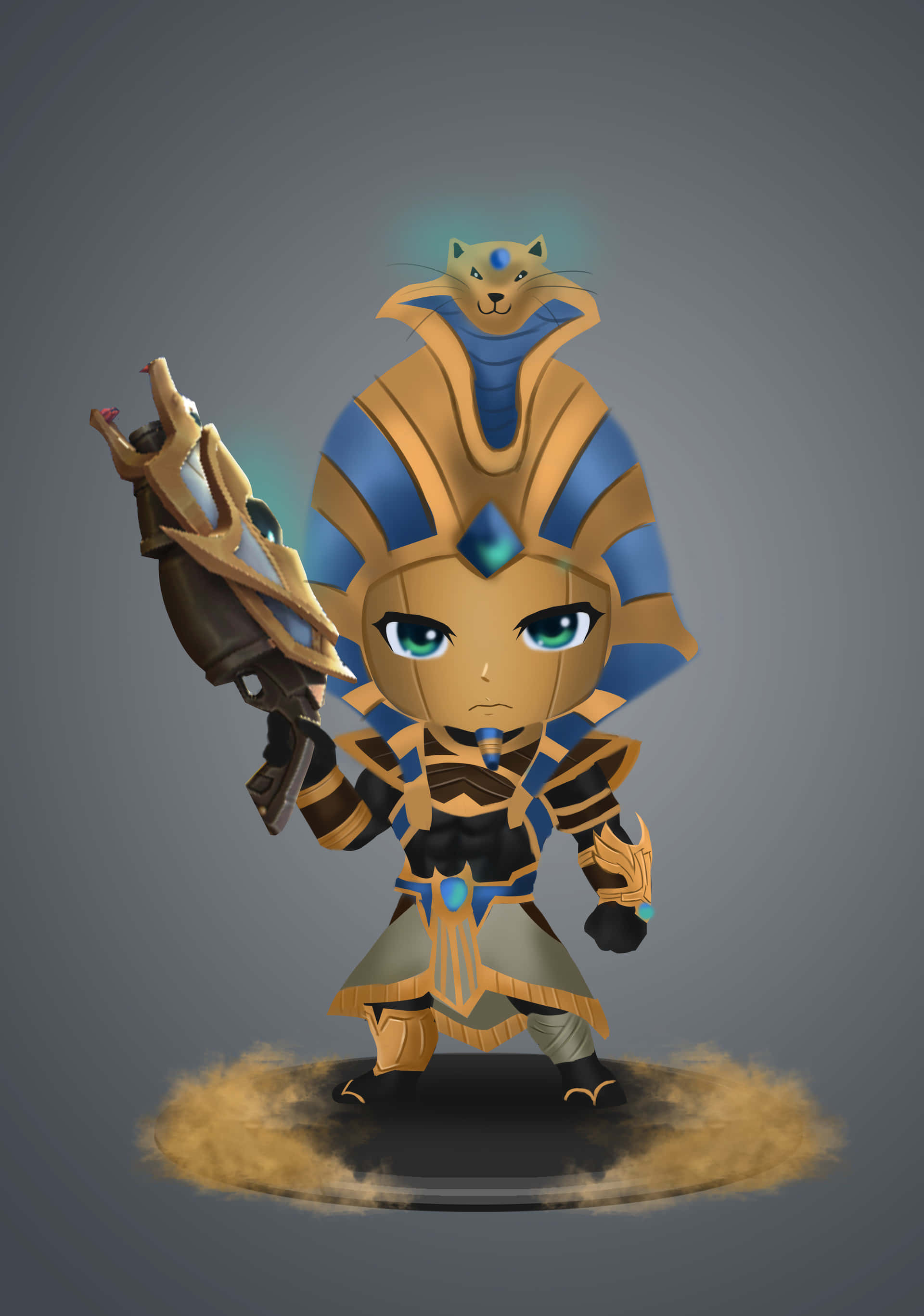 Аниме стил Анубис Mobile Legends Роджър Тапет