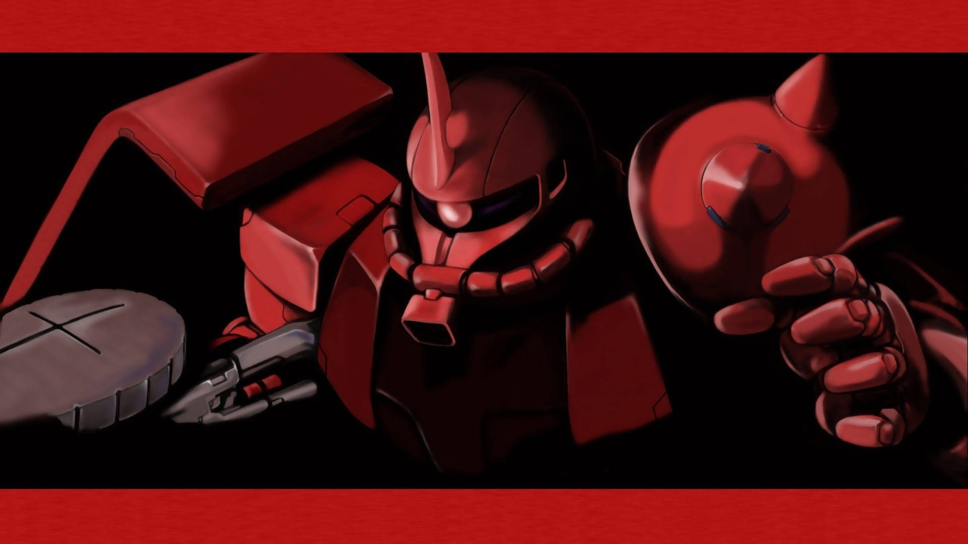 Червена естетика на Mobile Suit Gundam Тапет