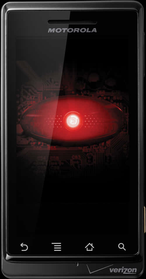 Motorola Android телефон с червен фон за очи Тапет