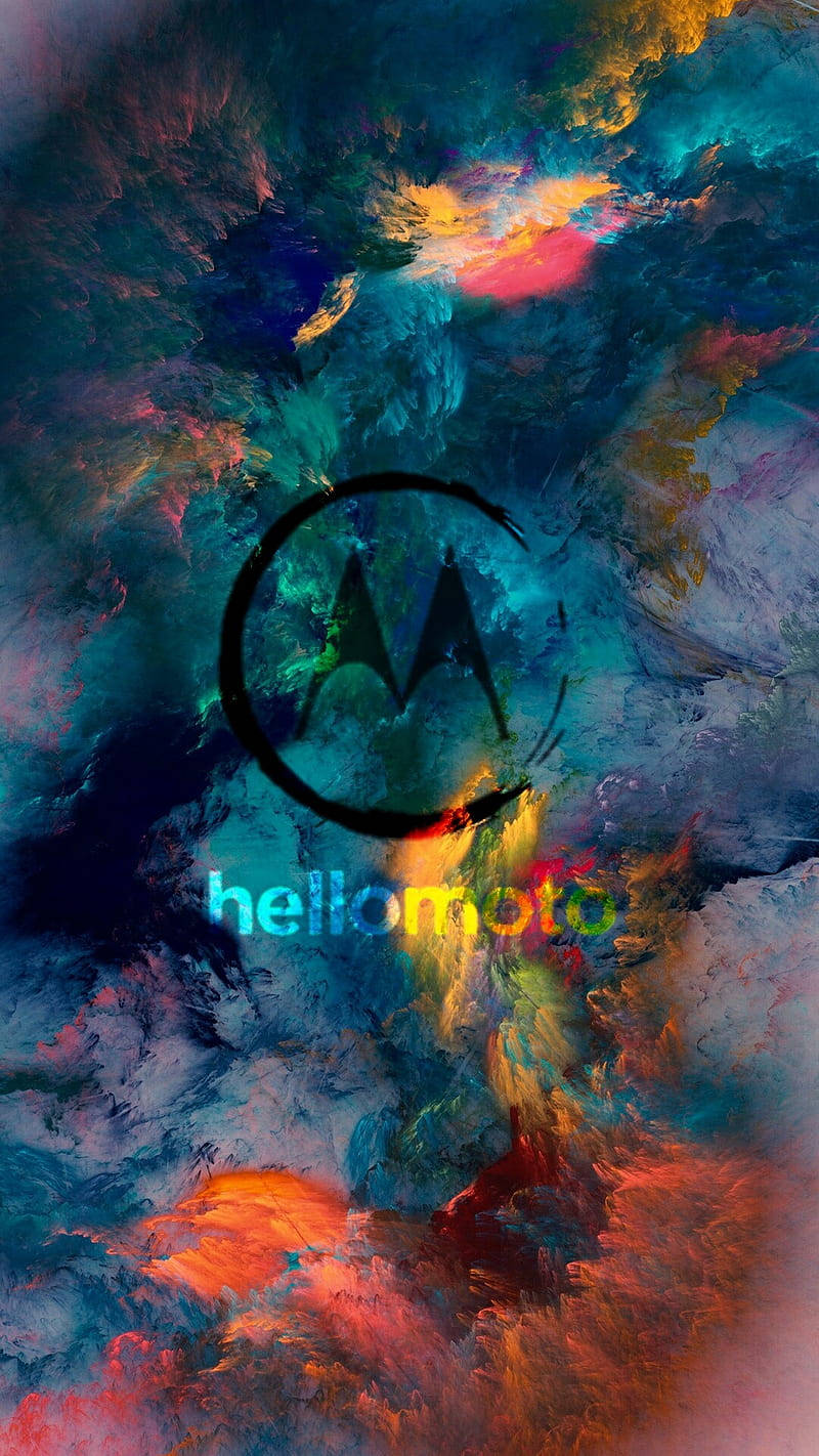 Motorola цветно облачно изкуство Тапет
