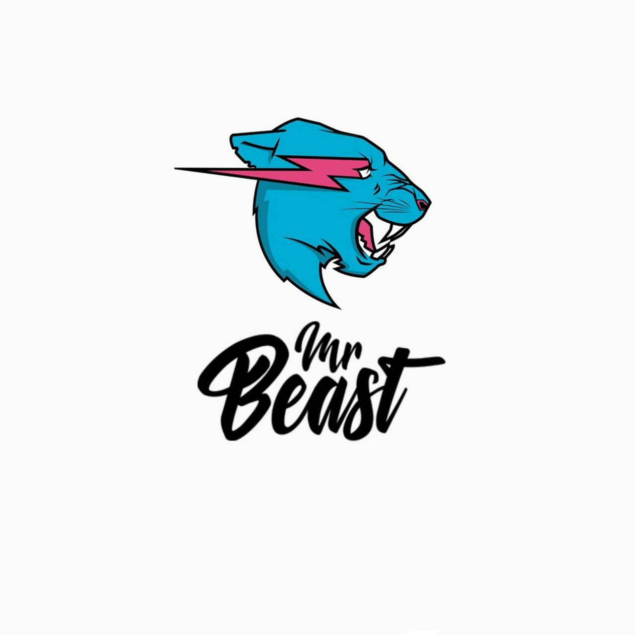 Ярко лого и надпис на Mr Beast Тапет