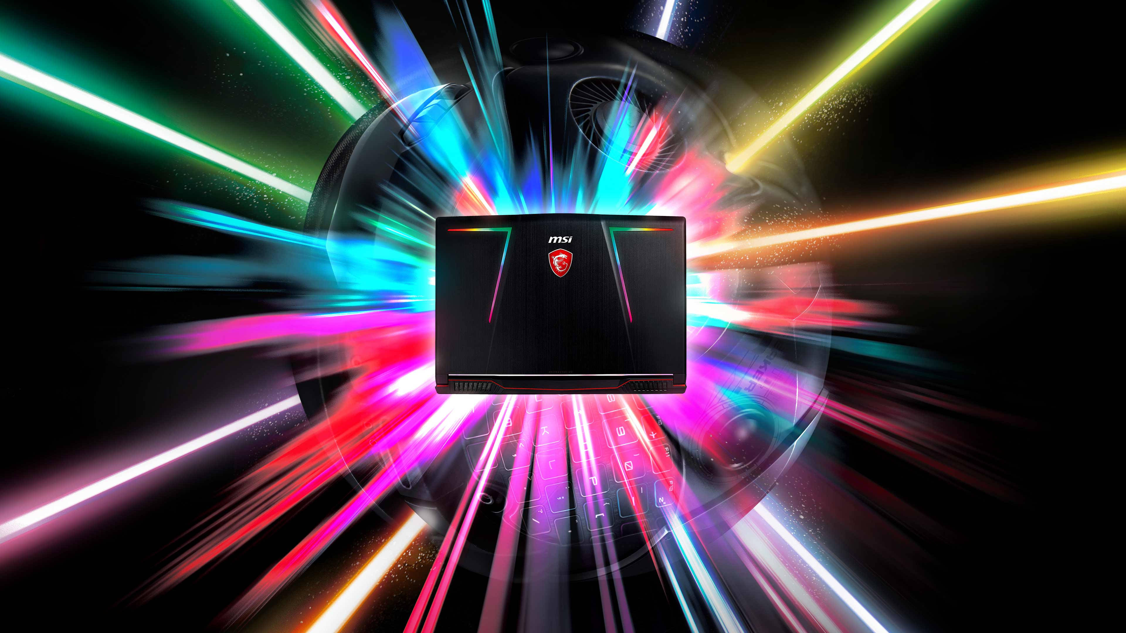 MSI лаптоп RGB 4K Тапет