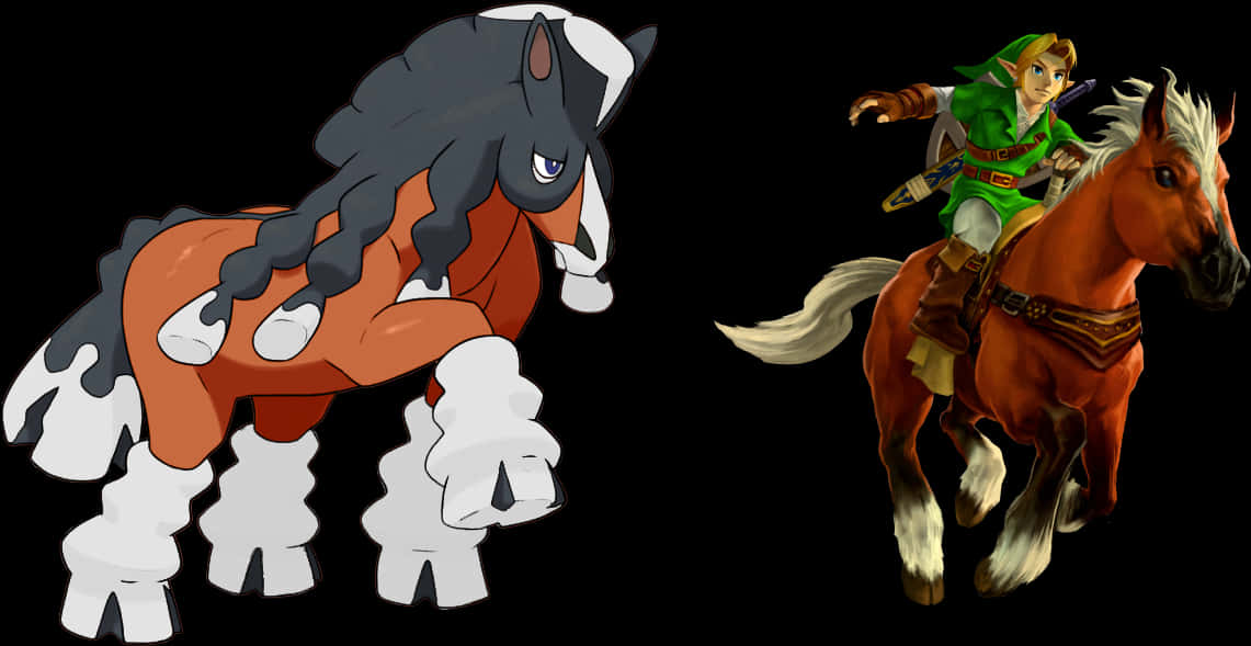 Mudsdale и Epona Тапет