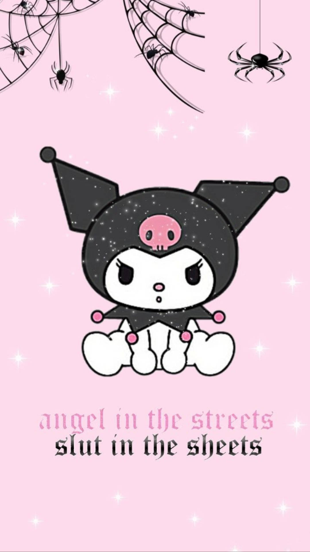 My Melody Kuromi с паяци и мрежи