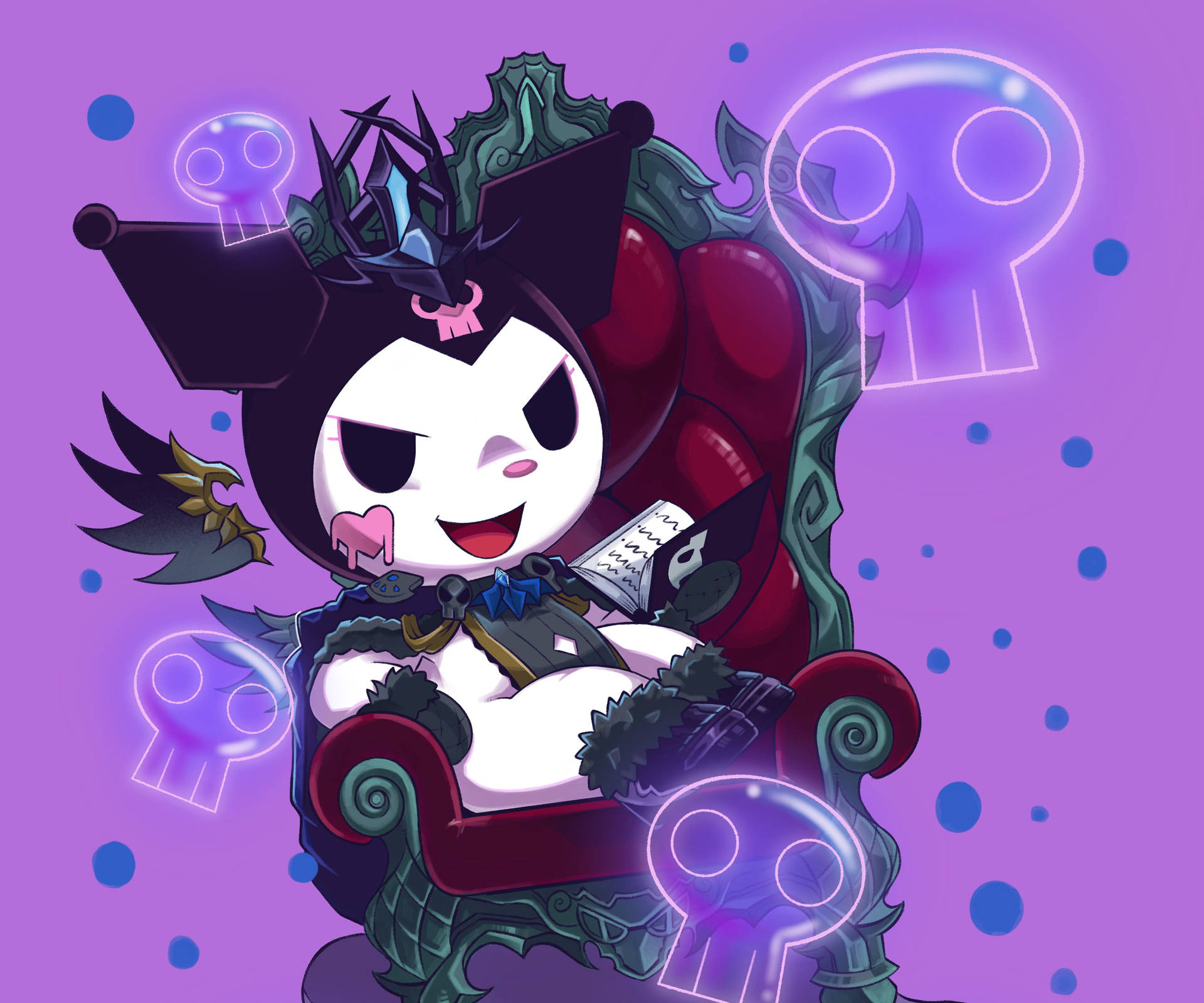 My Melody Kuromi седи на трона