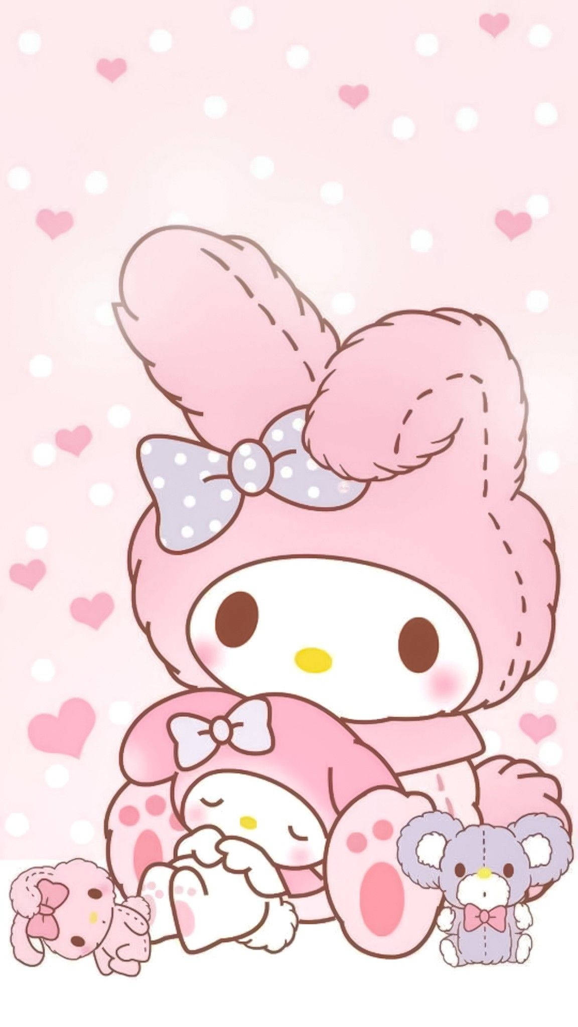 My Melody с играчки PFP Тапет