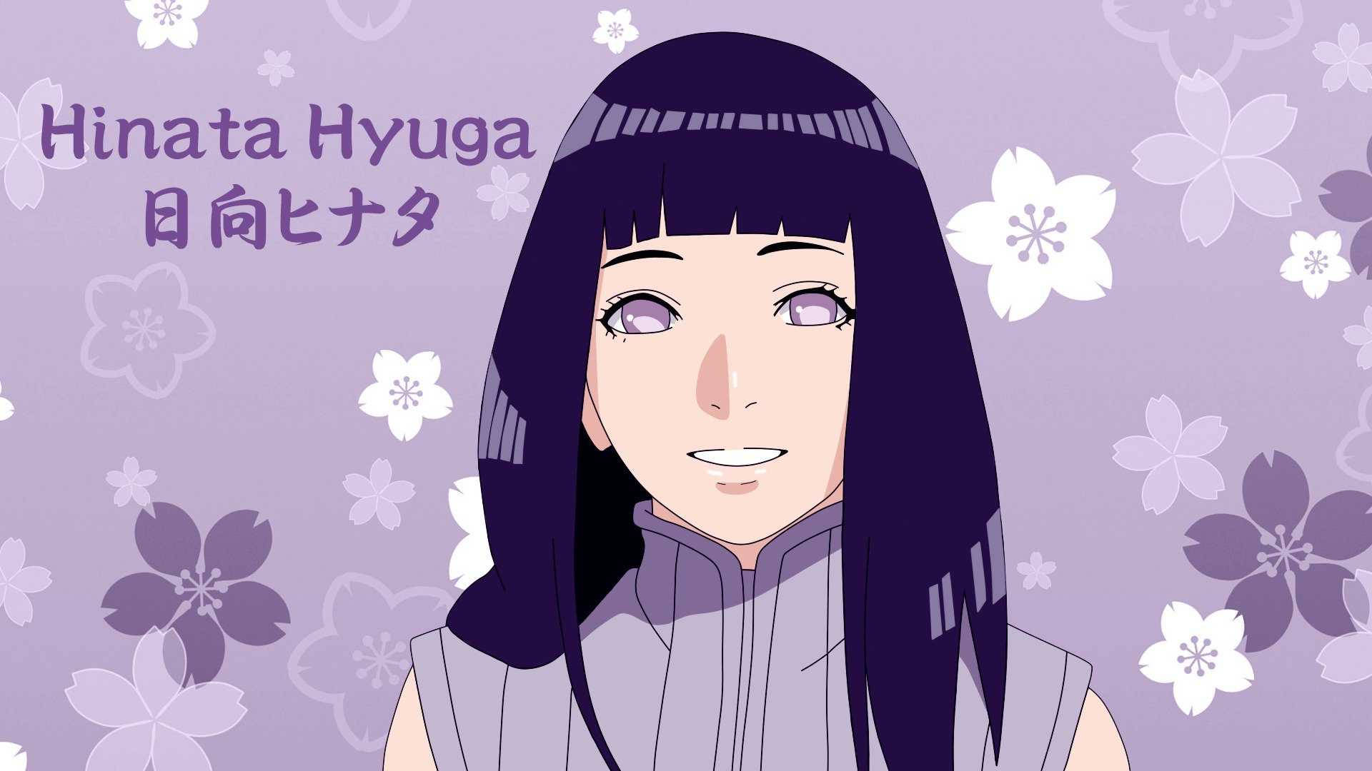 Хината на лилав фон Naruto за iPad Тапет
