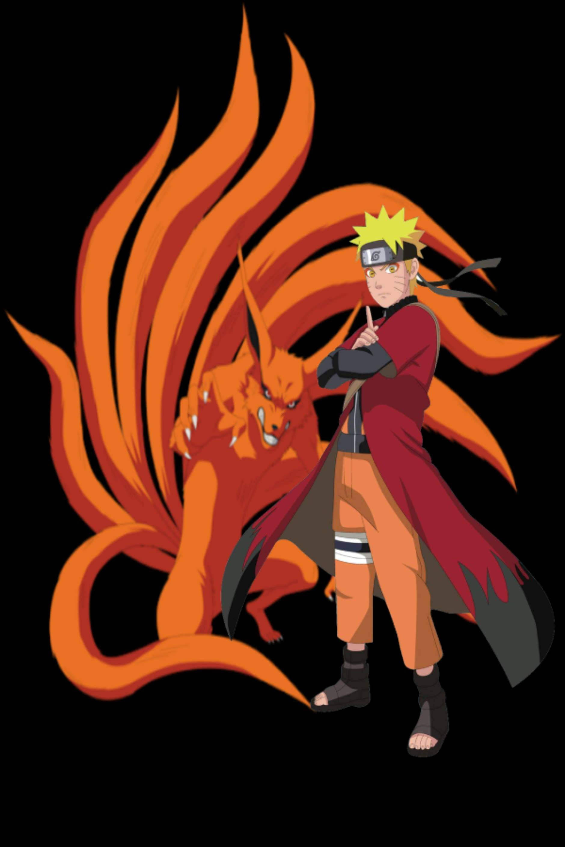 Naruto Kurama i Uzumaki personaji Тапет