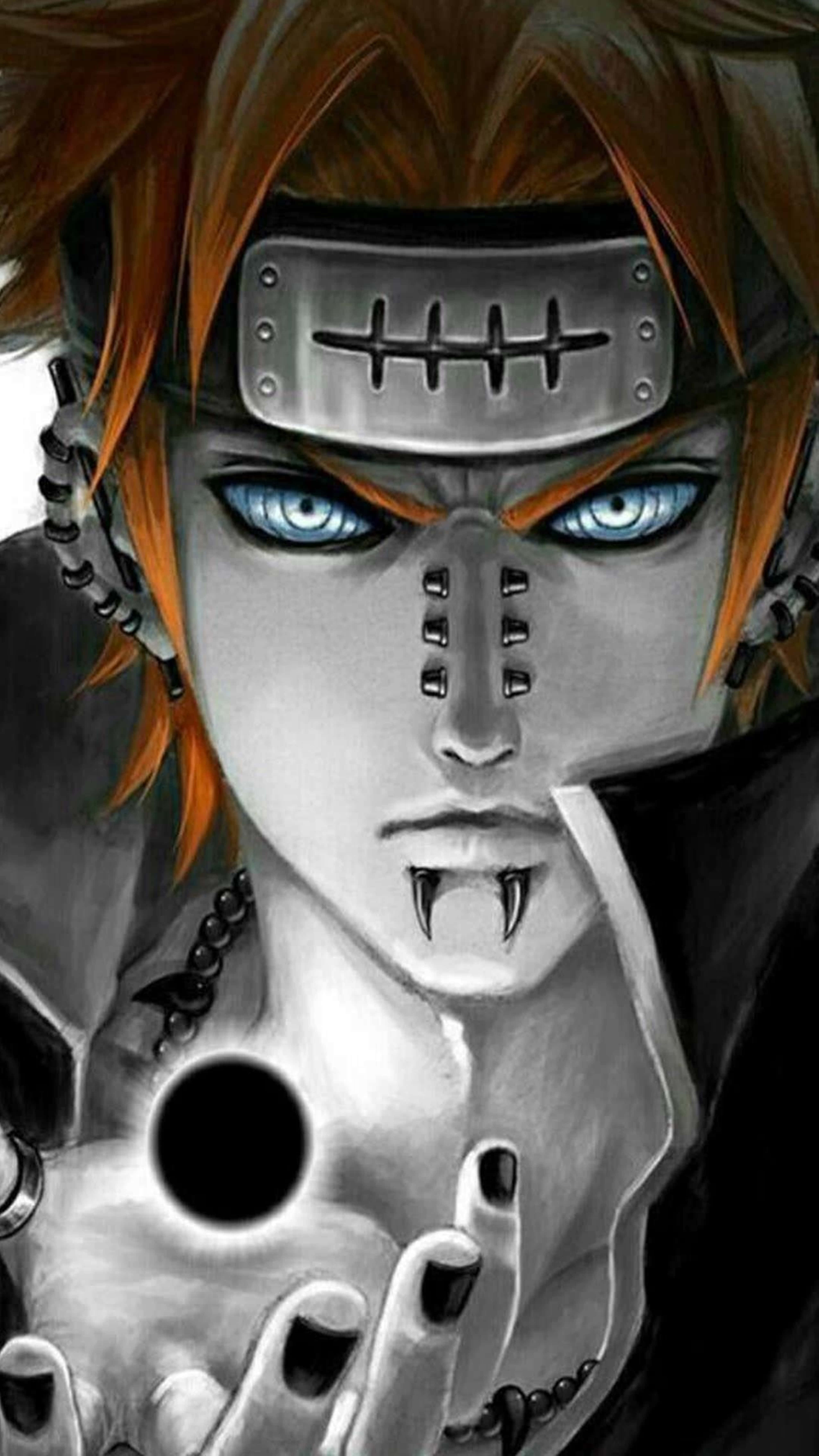 Naruto Pain близък план 4K Тапет