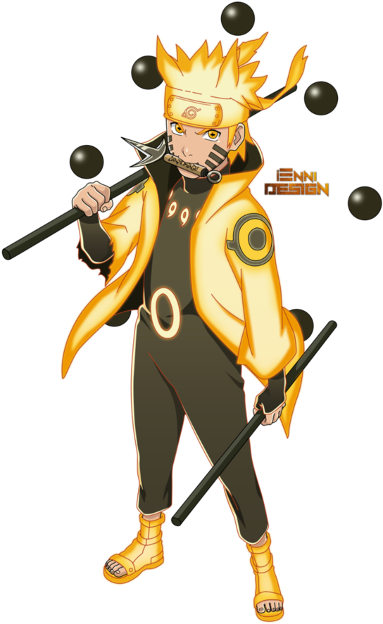Naruto Uzumaki Sage Mode поза Тапет