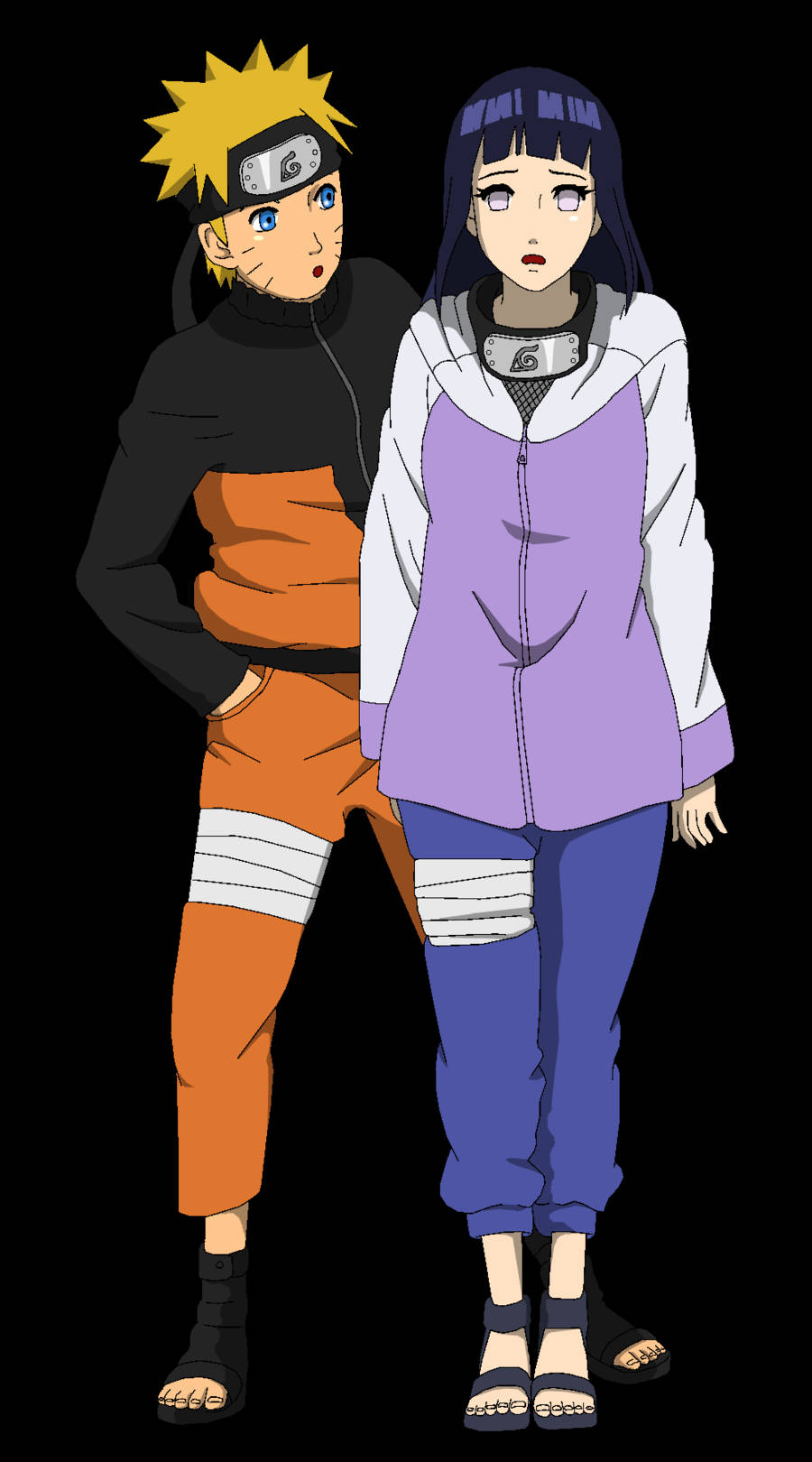 Naruto и Хината Минимализъм Тапет