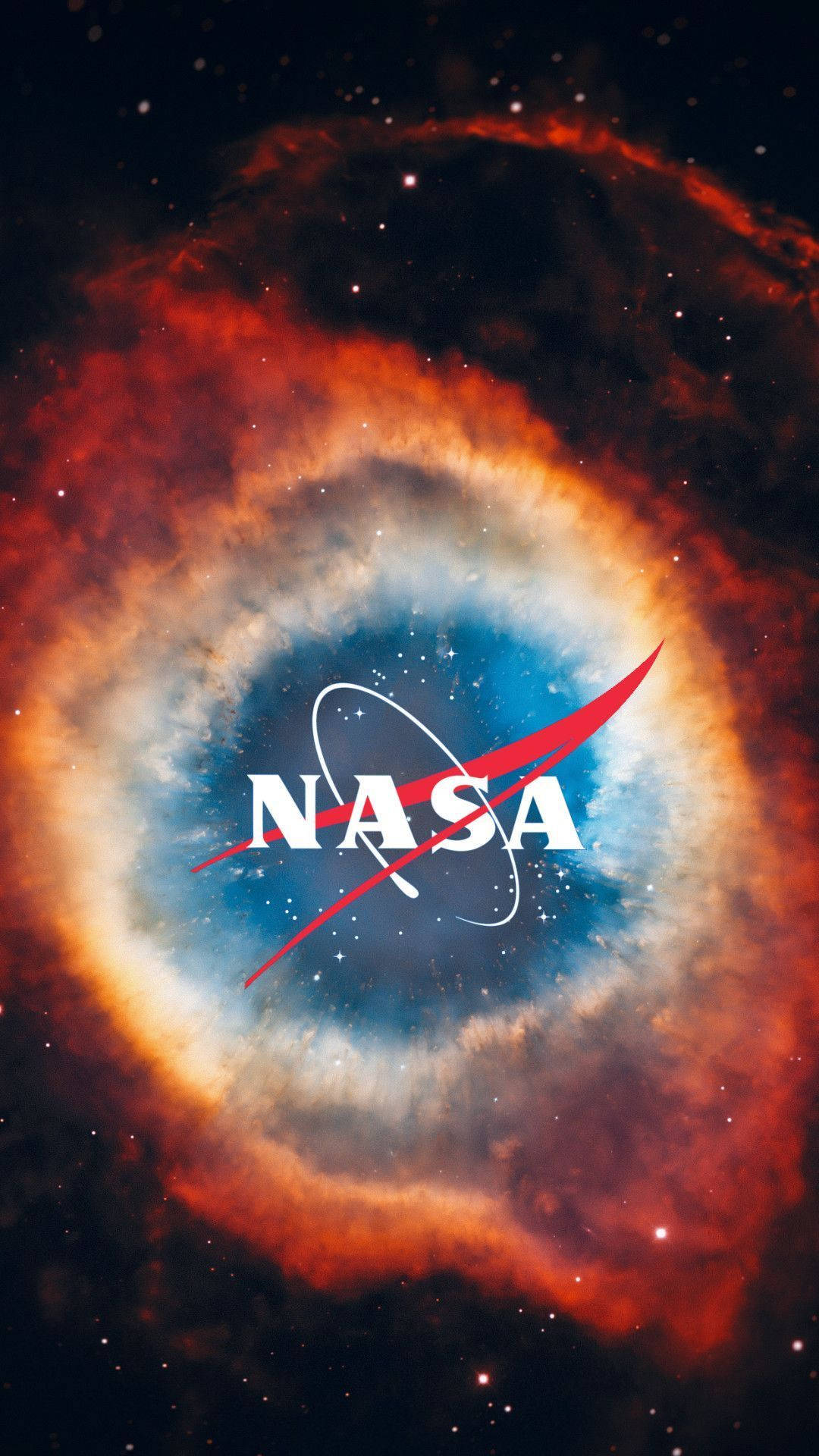 Лого на NASA в стил мъглявина за iPhone Тапет
