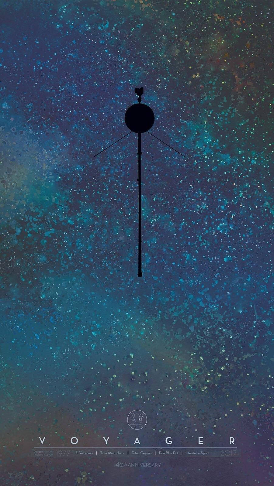 NASA iPhone Voyager 40-годишнина Тапет