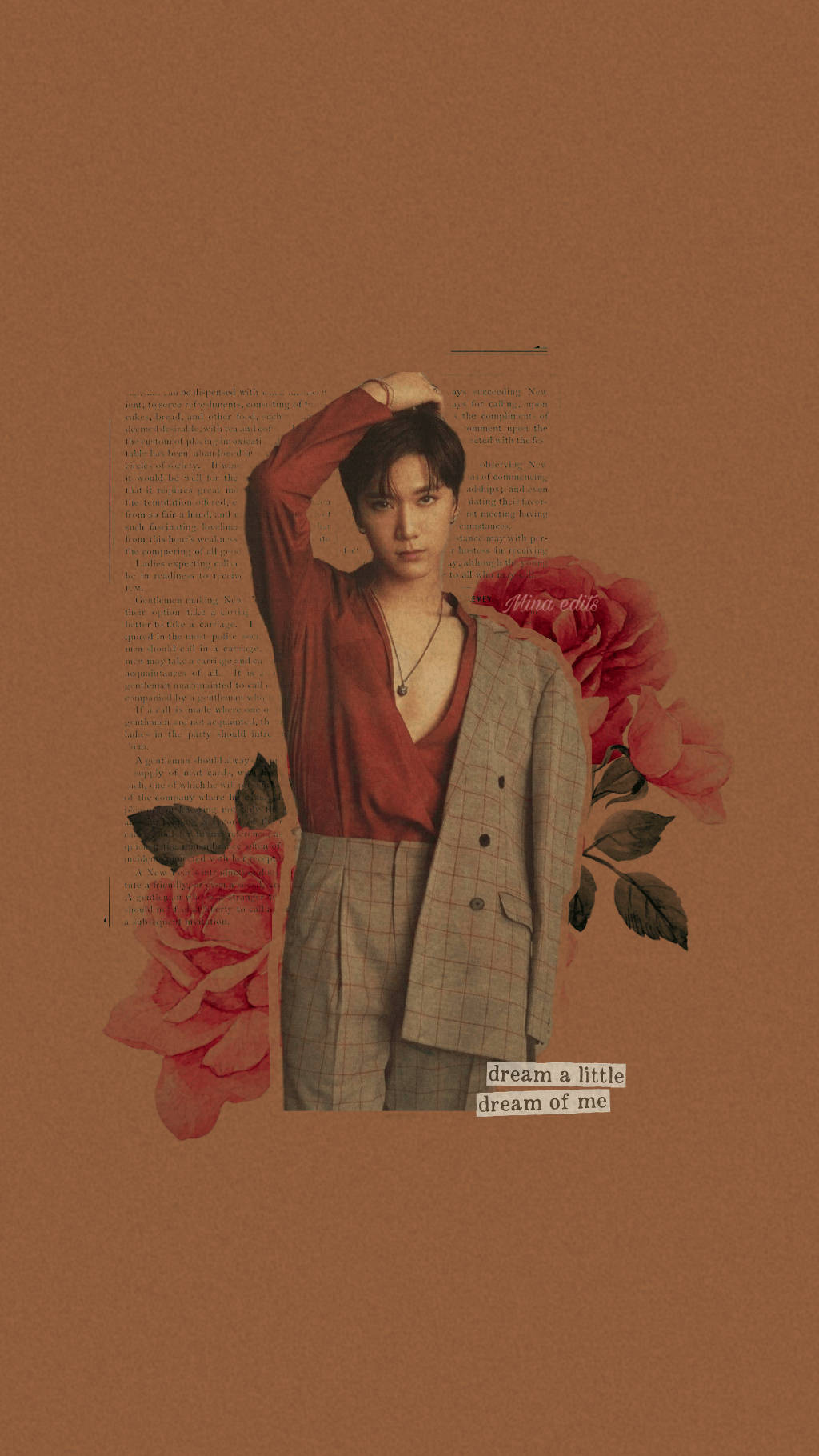 NCT Ten Бежова Естетика Тапет
