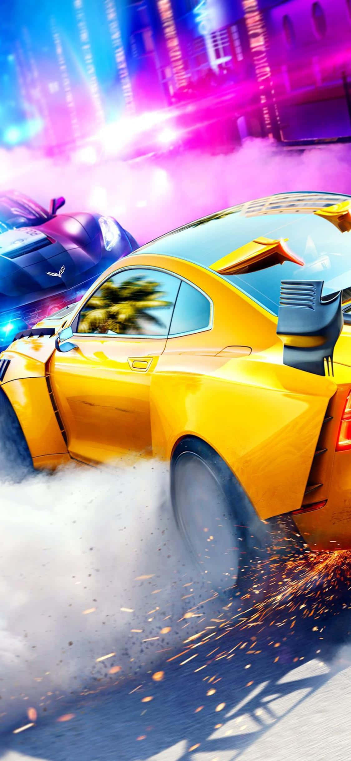 Изпревари съперниците си в Need for Speed Heat на iPhone Xs Тапет