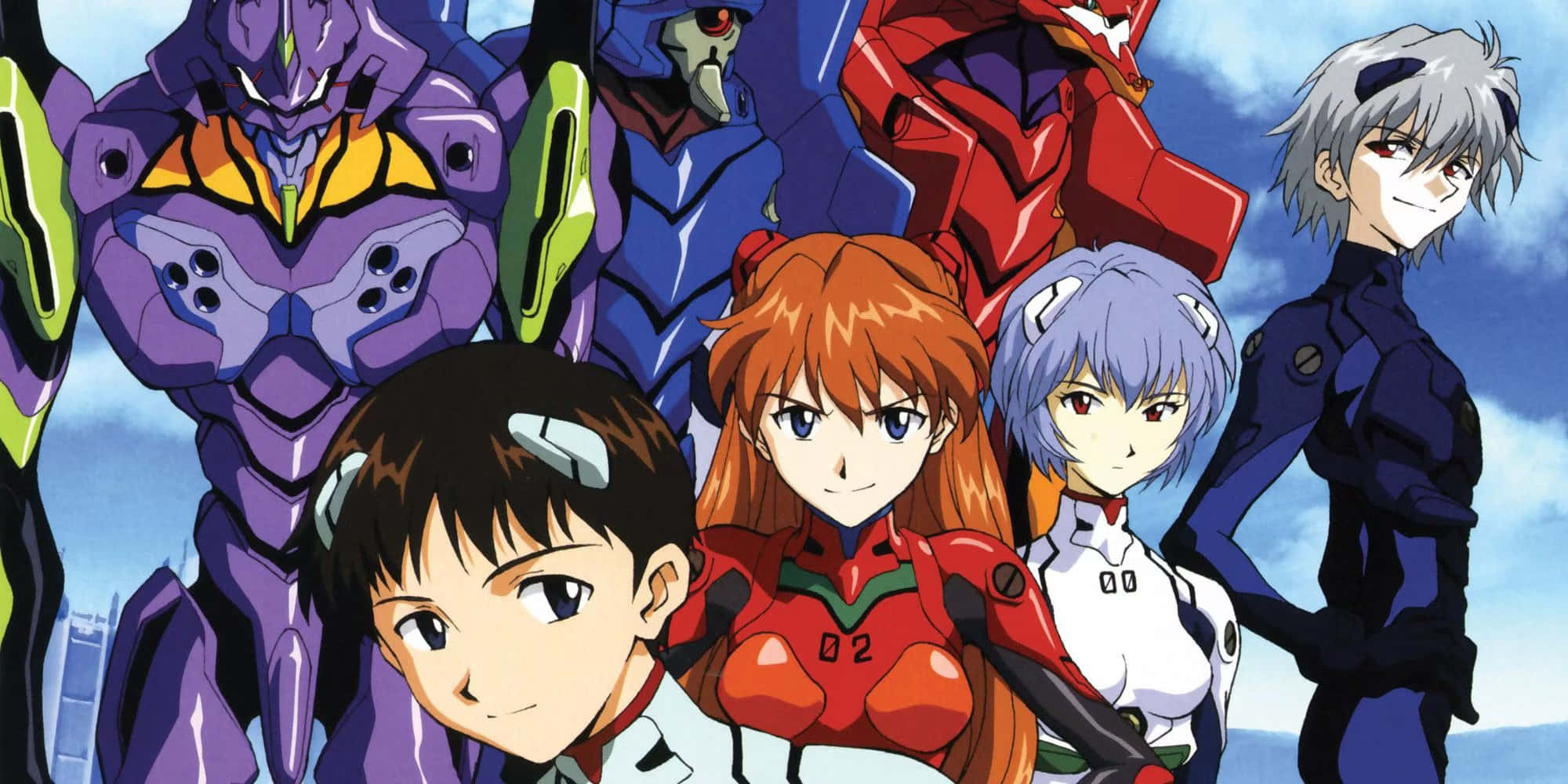 Емблематичният дует от Neon Genesis Evangelion Тапет
