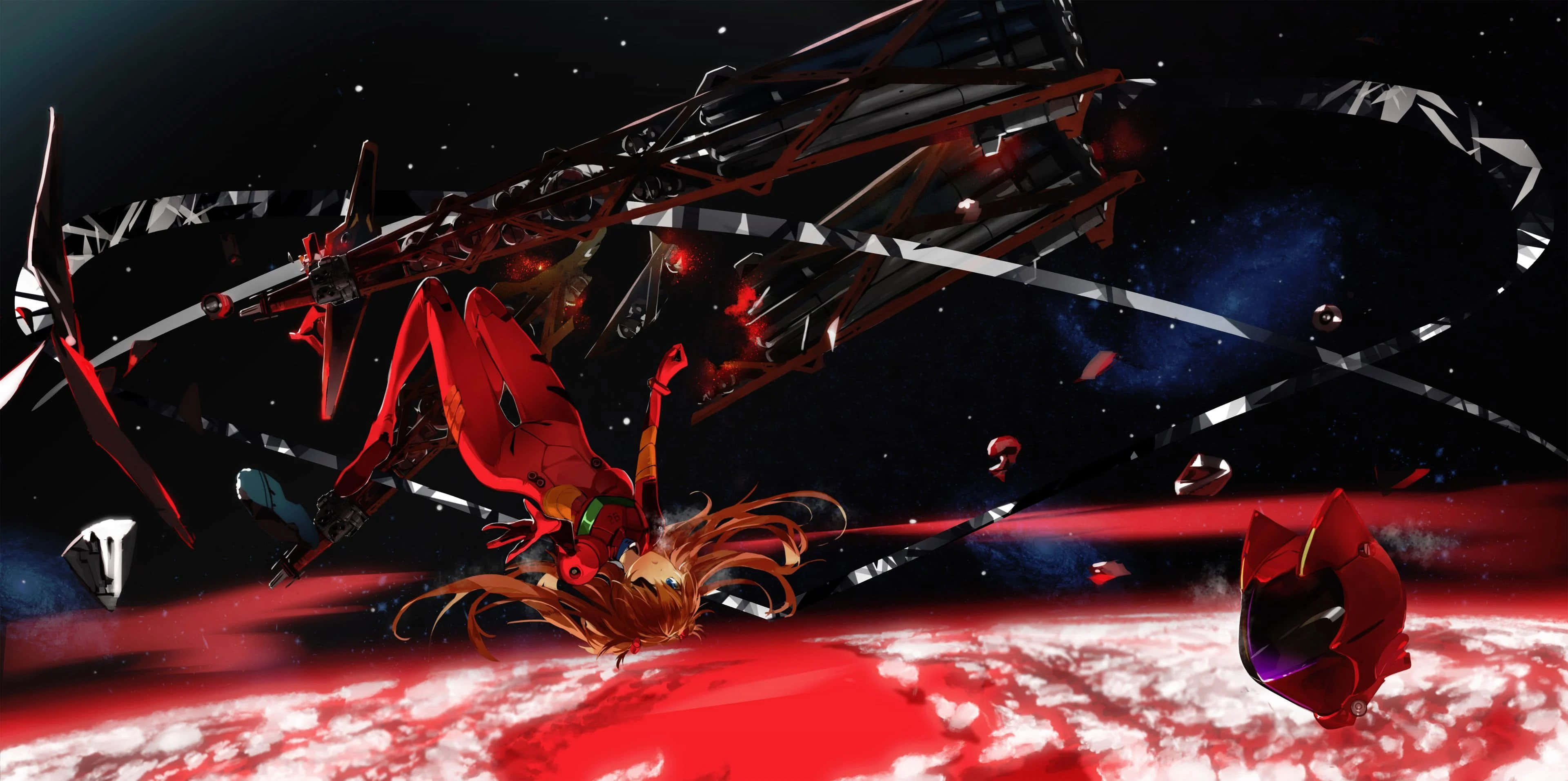 Възвишена и мощна сцена от Neon Genesis Evangelion Тапет