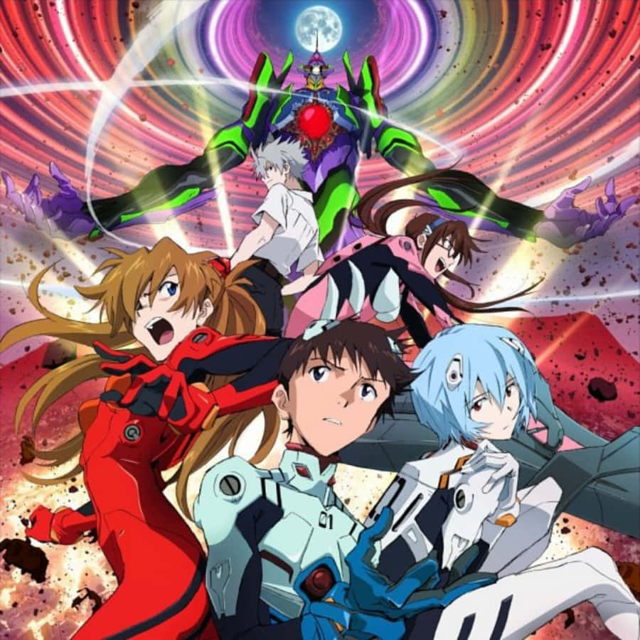 Шинджи Икари и Каору в класическото аниме Neon Genesis Evangelion Тапет