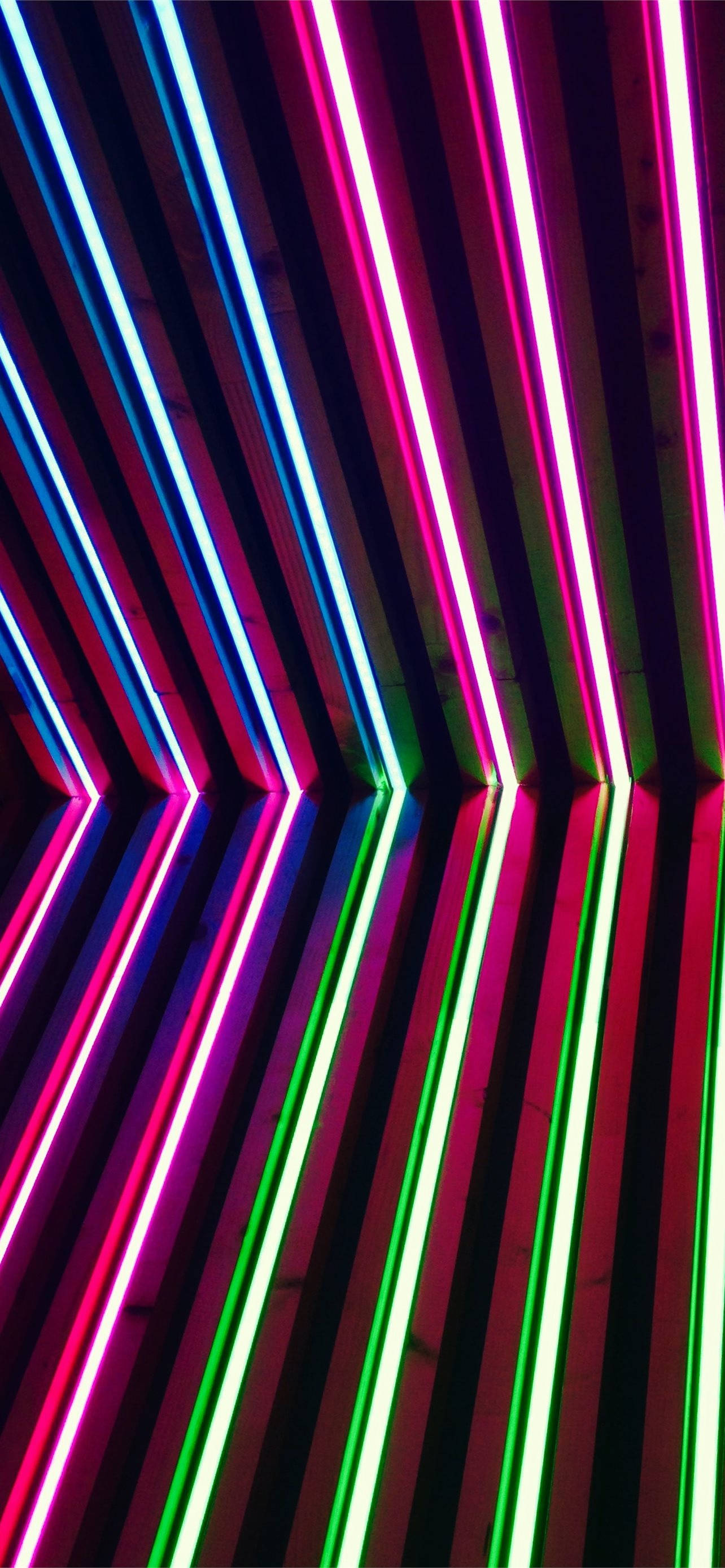 Neon Purple iPhone Tube Lights Тапет