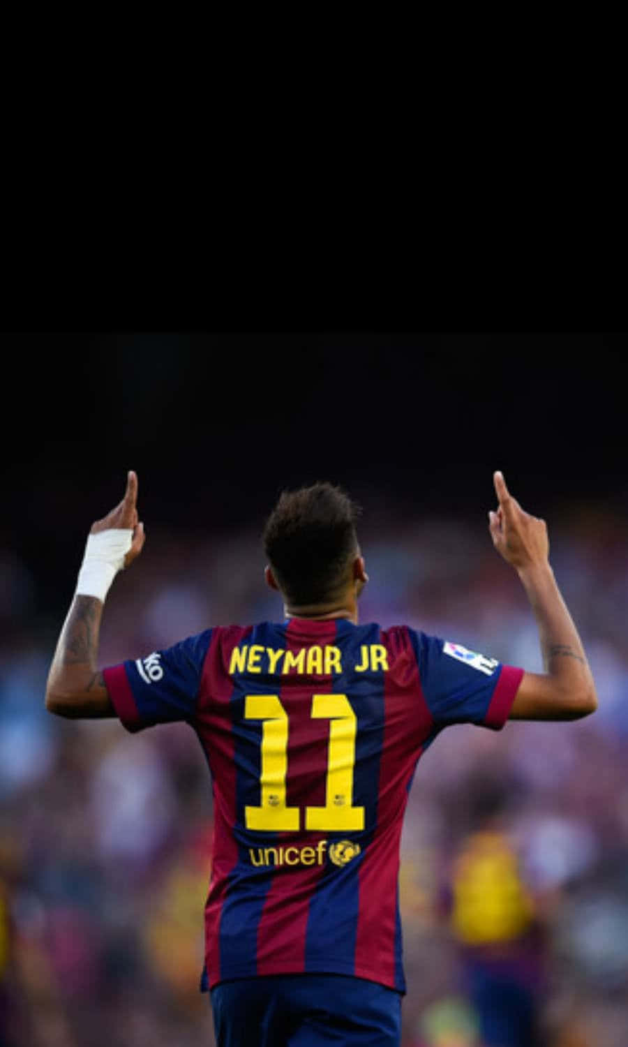 Neymar вдига пръсти iPhone Тапет