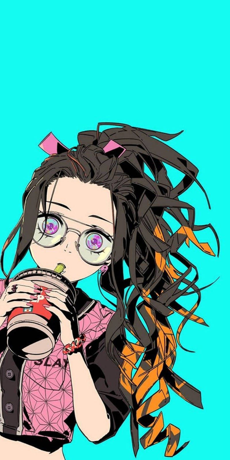 Nezuko от Demon Slayer – сладък естетичен аниме Тапет