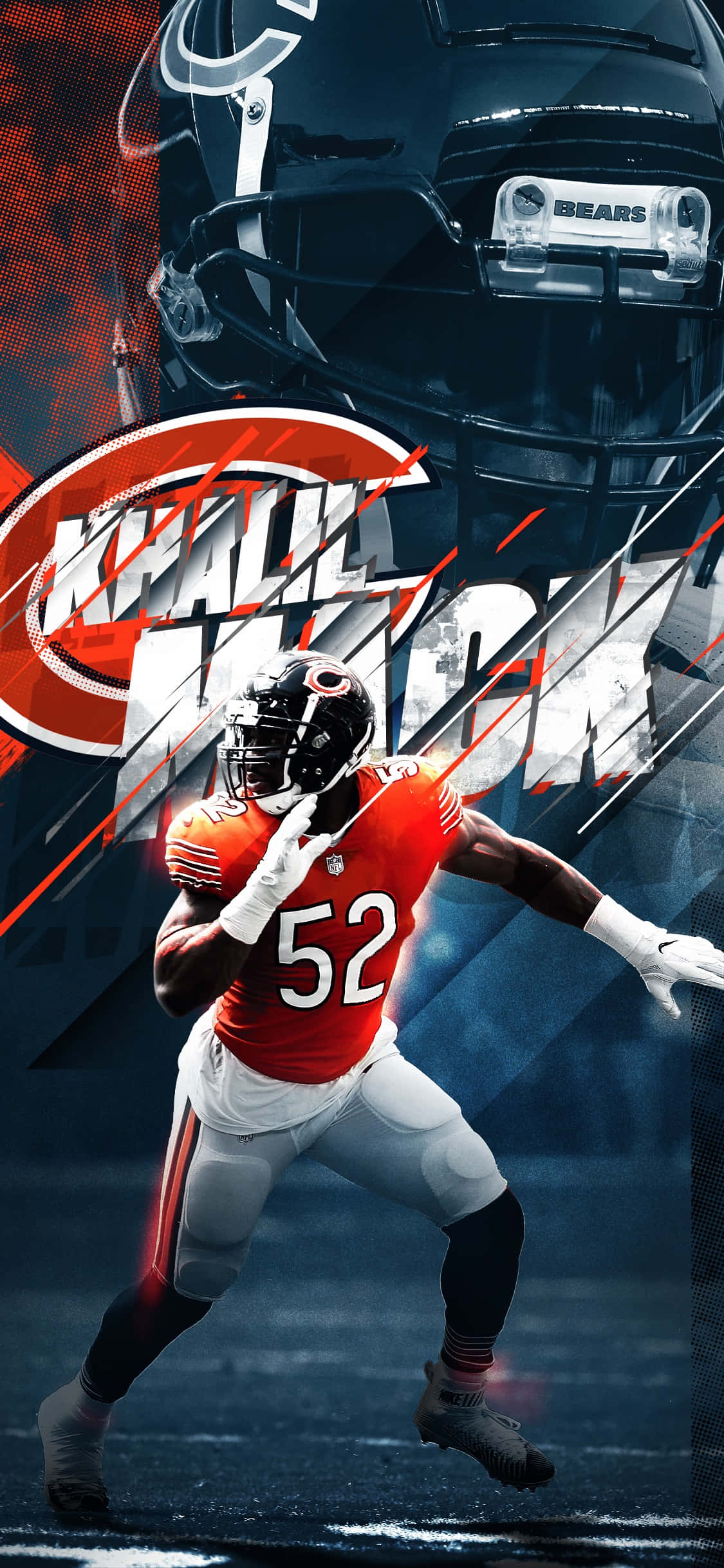 Чикаго Спортс NFL Bears Khalil Mack Тапет