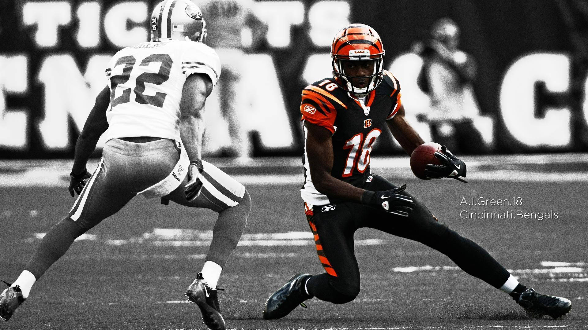 NFL футболист А. Дж. Грийн Тапет
