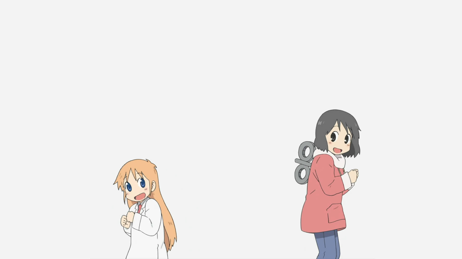 Nichijou Nano i Hakase tancu Тапет