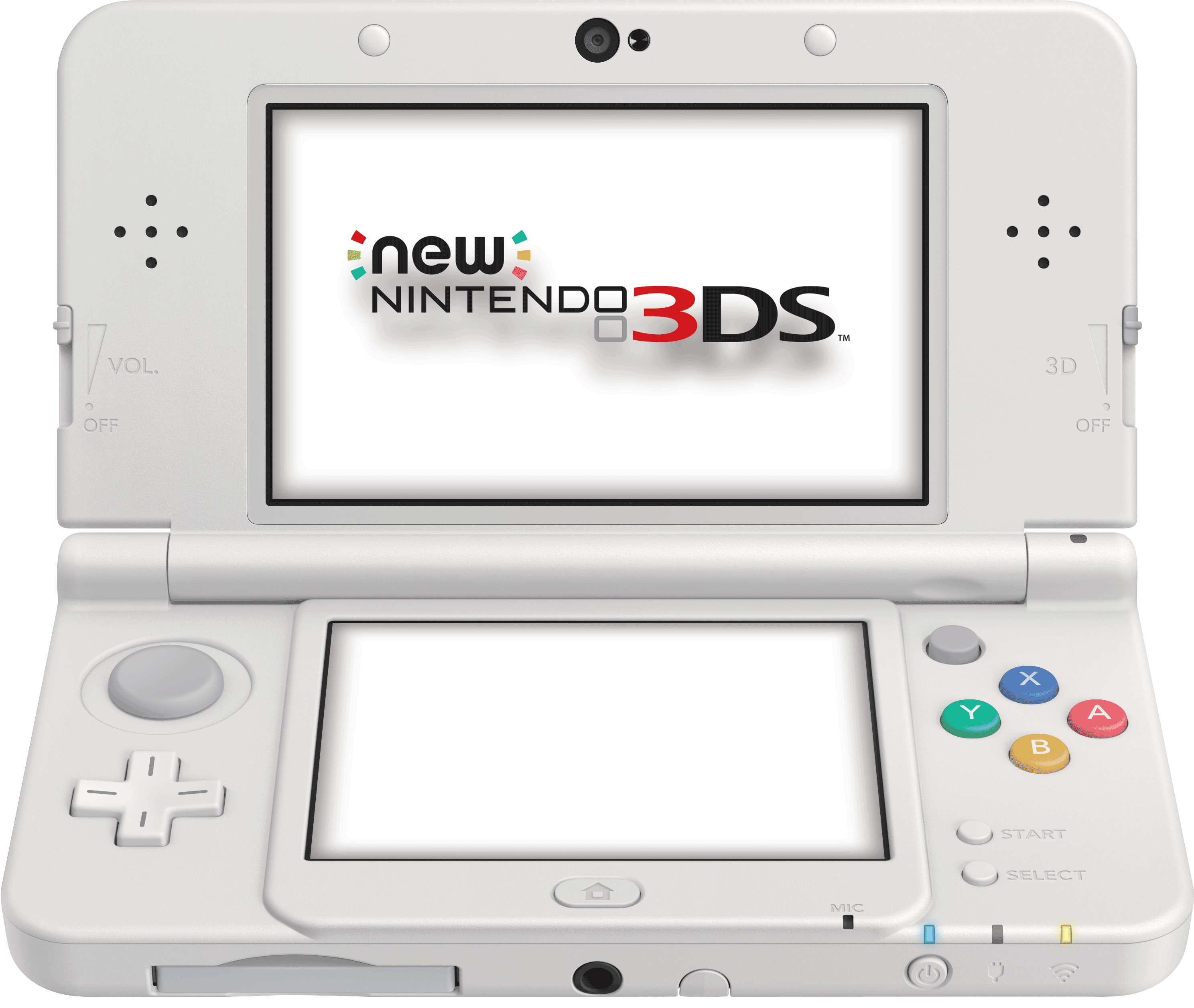 Нов Nintendo 3DS бял отворен Тапет