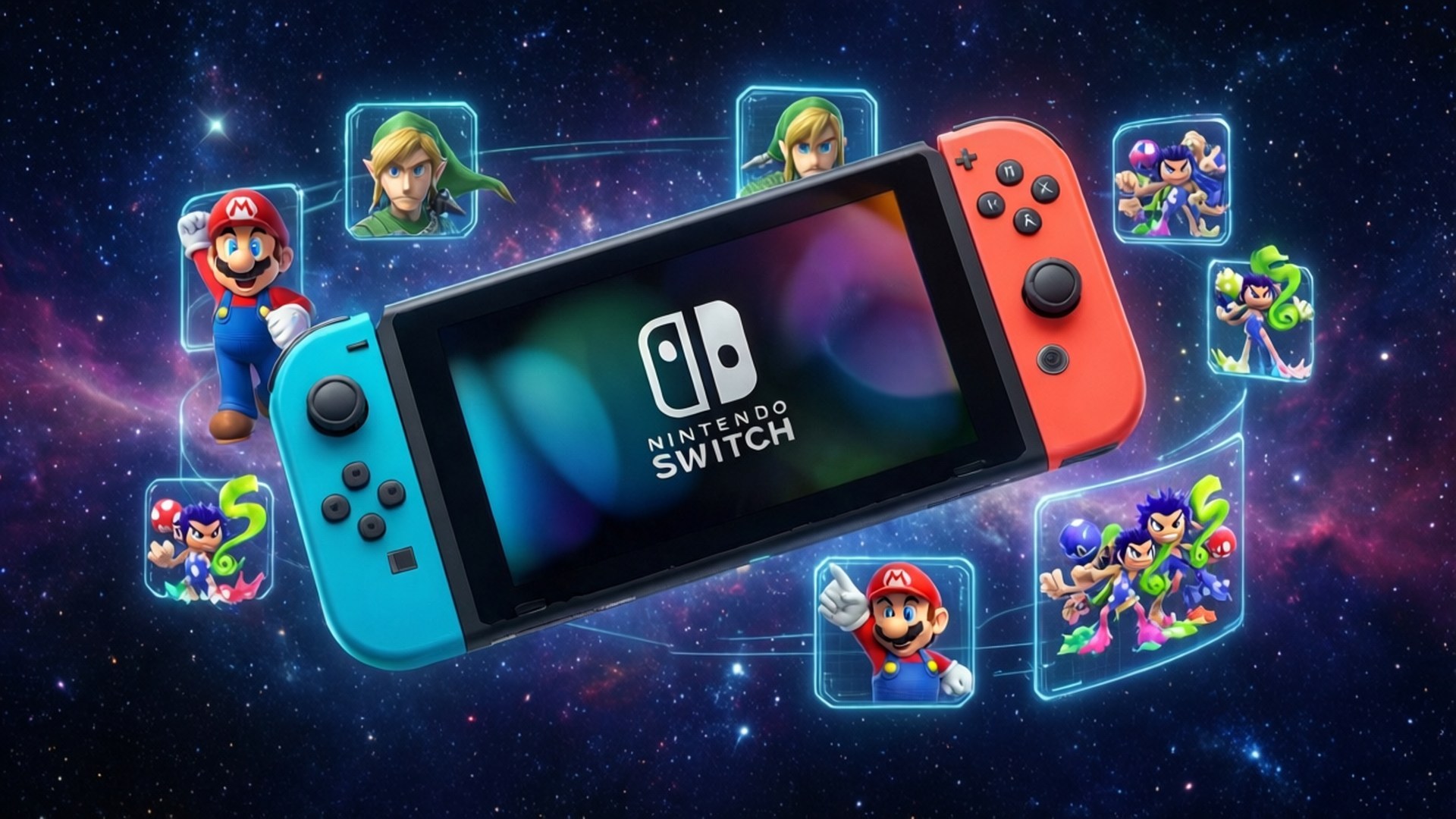 Nintendo Switch в Космоса Тапет