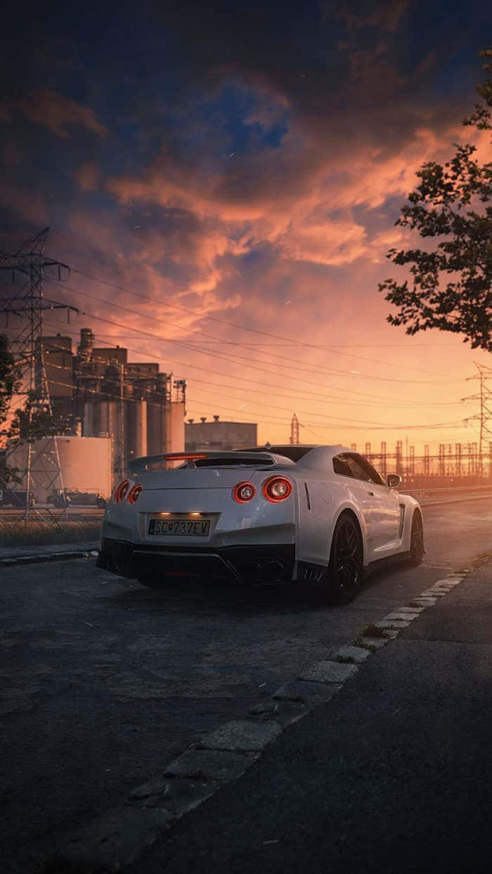 Nissan Skyline iPhone залез Тапет