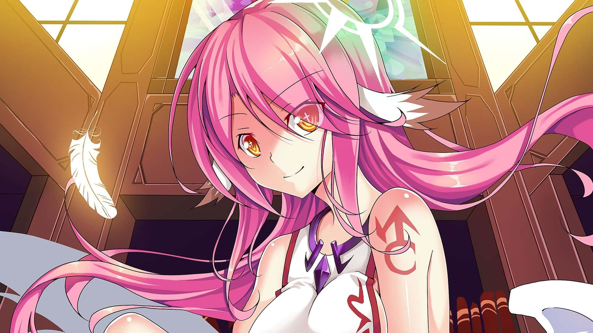 Потопете се в свят на игри с No Game No Life Тапет
