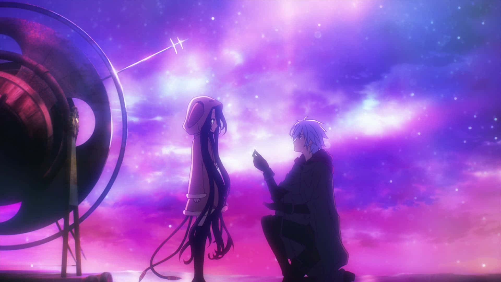 Снимка на Рику от No Game No Life, коленичил Тапет