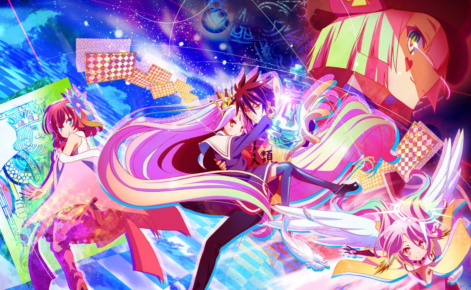 Скочете в света на 'No Game No Life' с брат и сестра Сора и Широ! Тапет