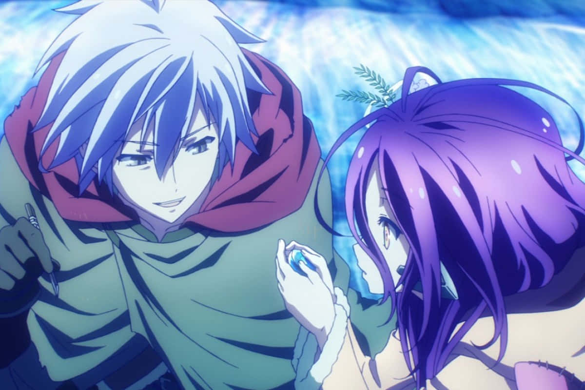 Картина с Рику и Корон от No Game No Life Тапет