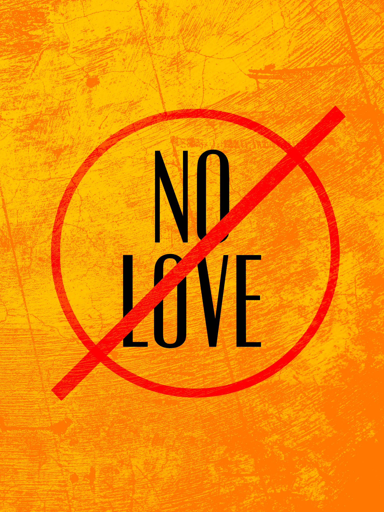 Стилизиран надпис No Love Тапет