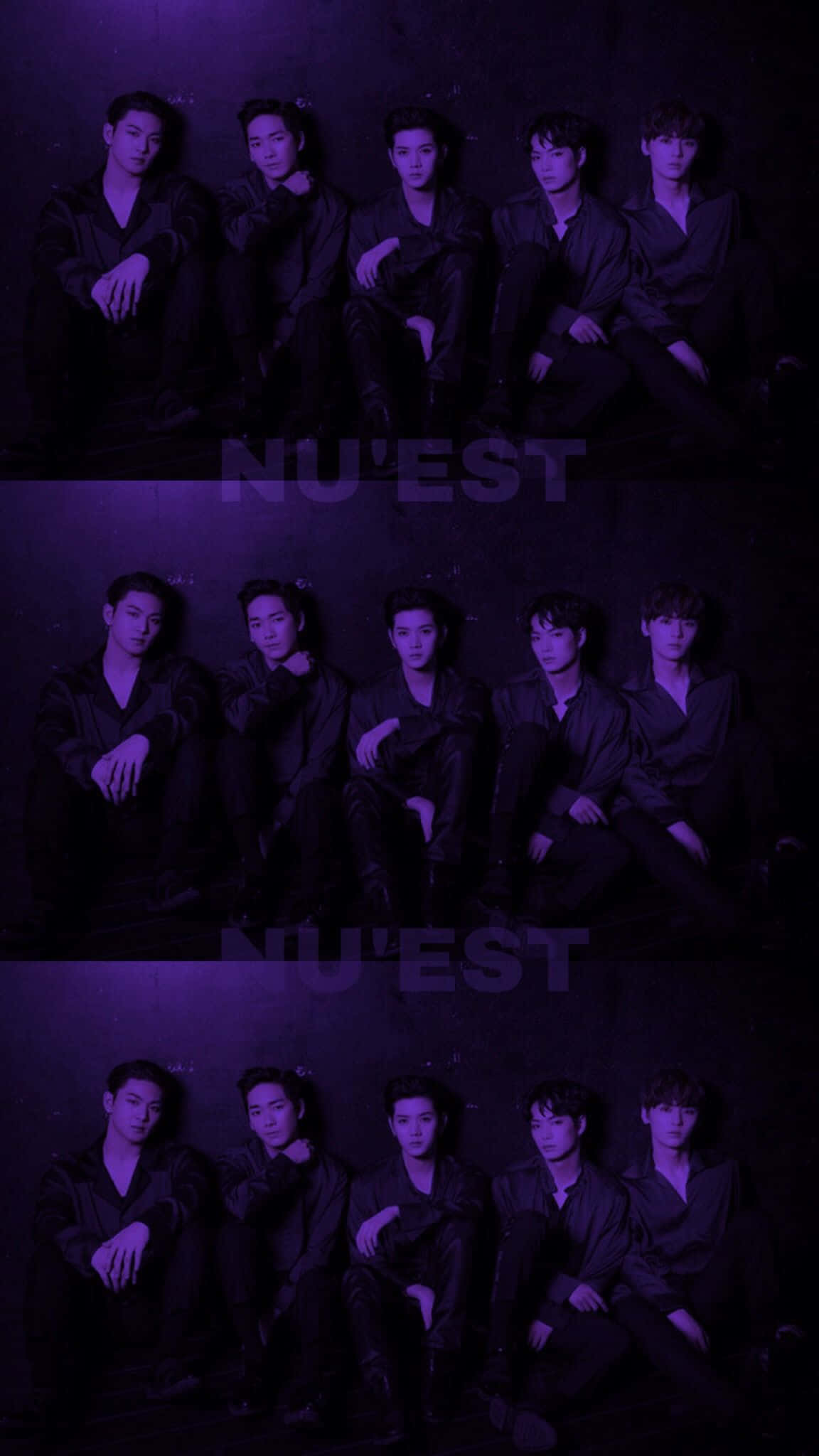 Тъмновиолетов Nuest Kpop група Тапет