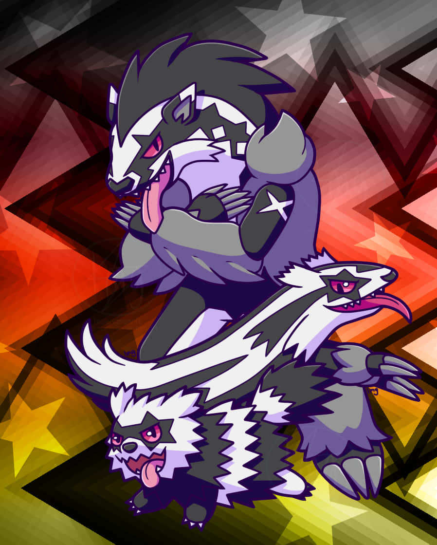 Obstagoon, Zigzagoon и Linoone Тапет