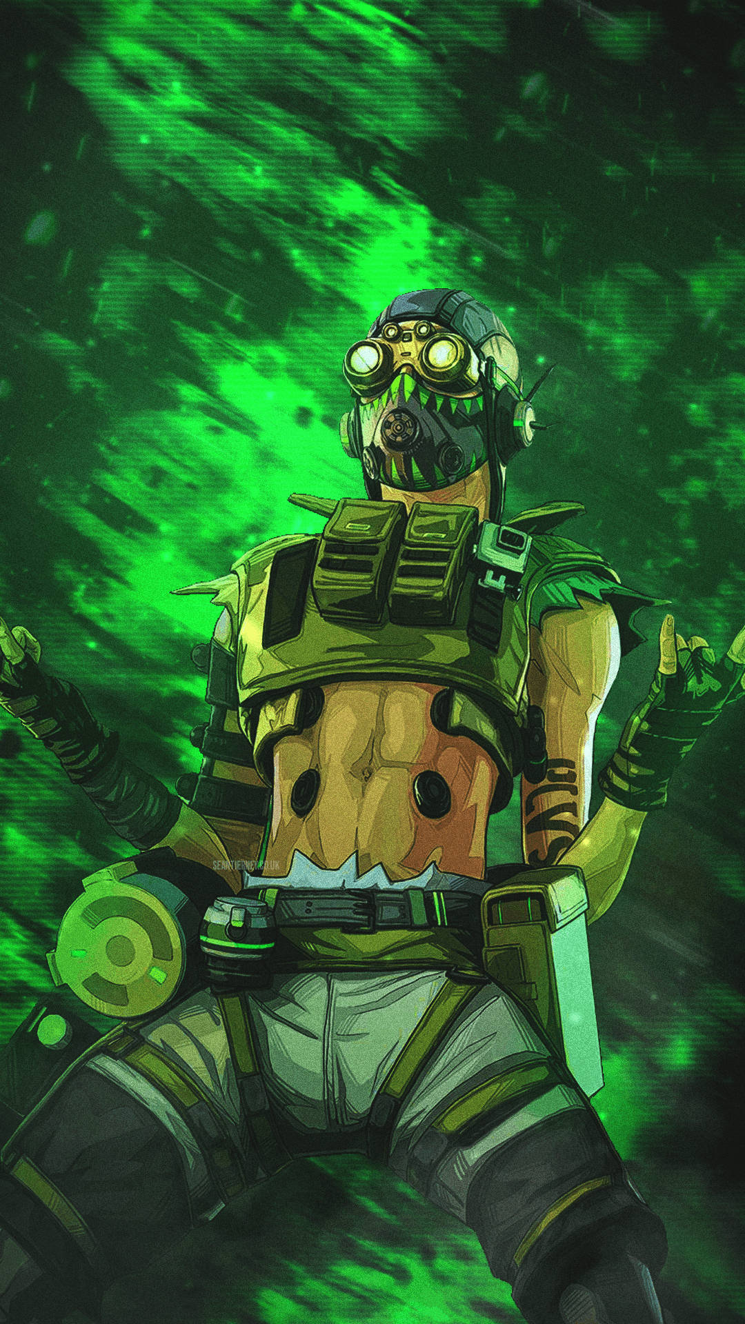 Octane от Apex Legends в зелена тема