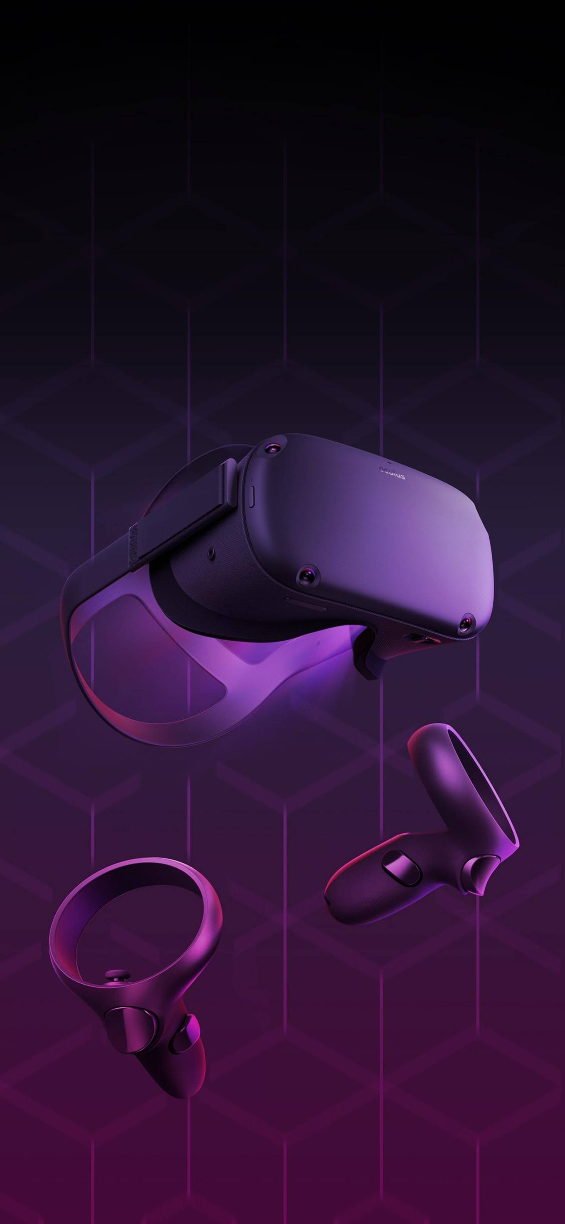 Oculus Quest 2 Лилаво Абстрактно Изкуство Тапет