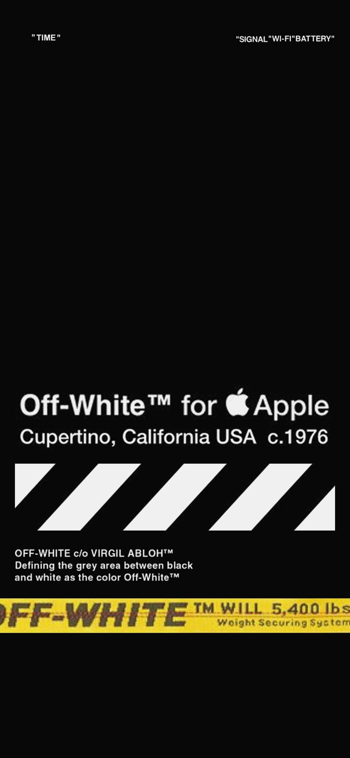 Всичко нов Off White iPhone 11 съ стилен и модерен дизайн Тапет