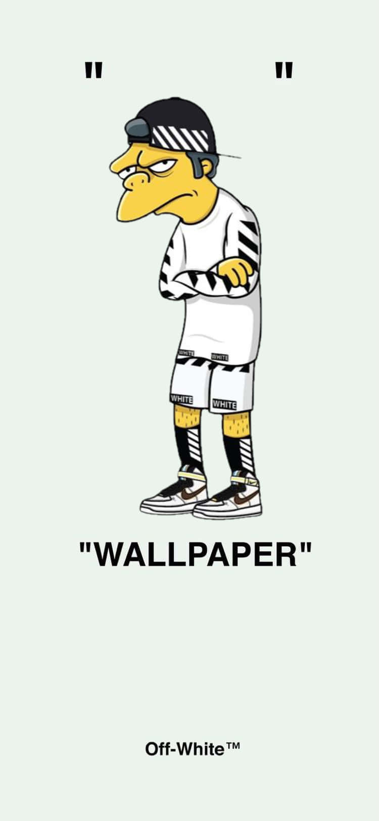 Off White iPhone The Simpsons Тапет