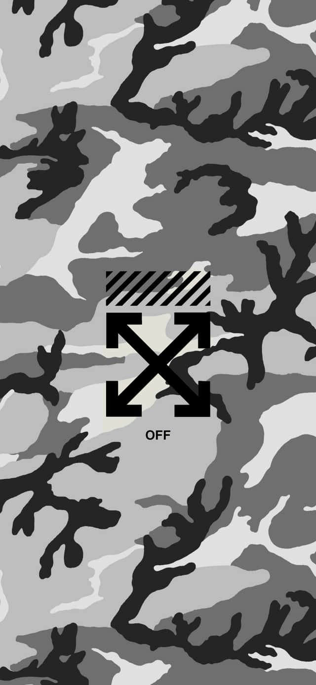 Off White камуфлажен модел за iPhone Тапет